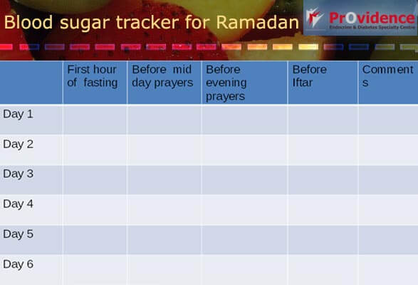 Track your blood sugar this Ramadan