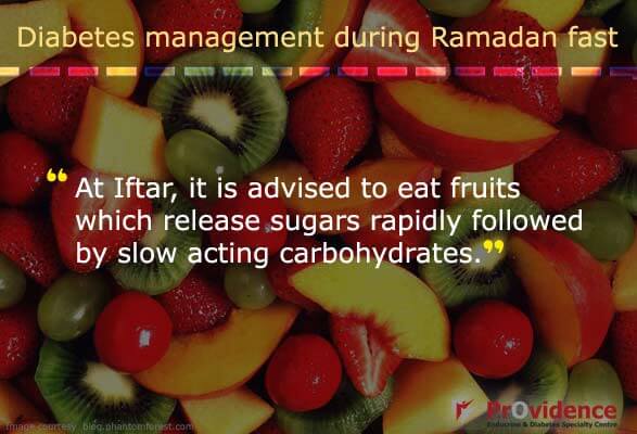 Eat fruits at Iftar to get required sugar