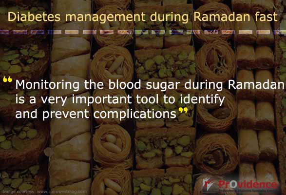 Monitor blood sugar during Ramadan