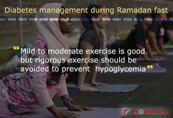 Avoid rigorous exercise during Ramadan