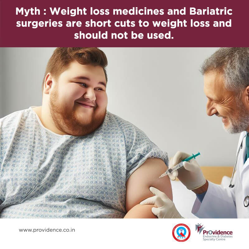 ❌Myth: Some people believe that undergoing bariatric surgery is a shortcut  to weight loss and requires less effort than diet and…