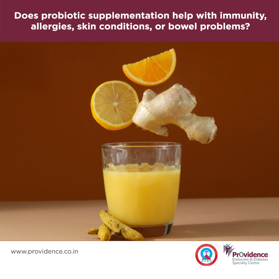 Probiotics supporting immunity, reducing allergies, improving skin health, and balancing gut microbiome.